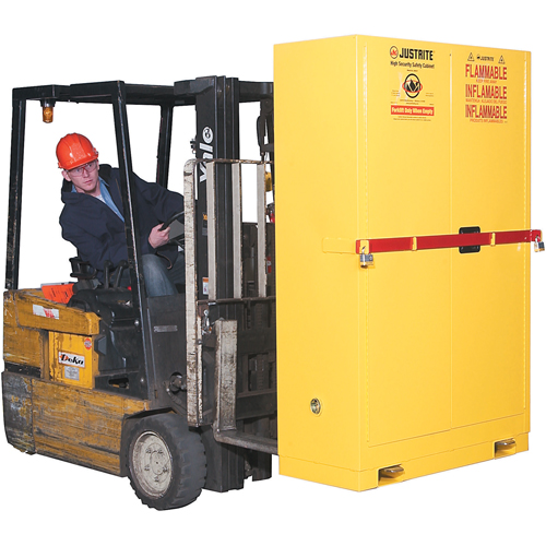 High Security Flammables Safety Cabinet with Steel Bar, 45 gal., 2 Shelves Stor-it Systems