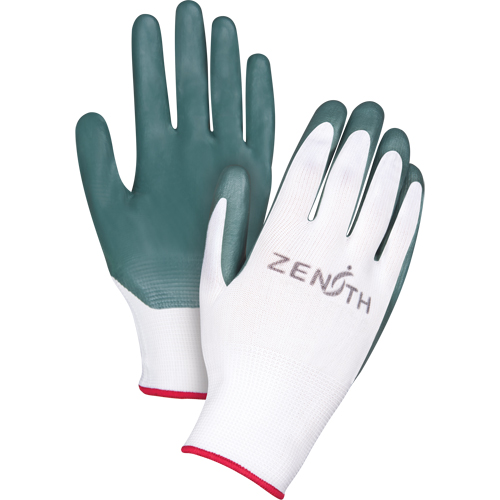 Gants enduits confortables de premi&egrave;re qualit&eacute;, 10/T-Grand, R&ecirc;vetement Nitrile, Calibre 13, Enveloppe en Polyester Stor-it Systems
