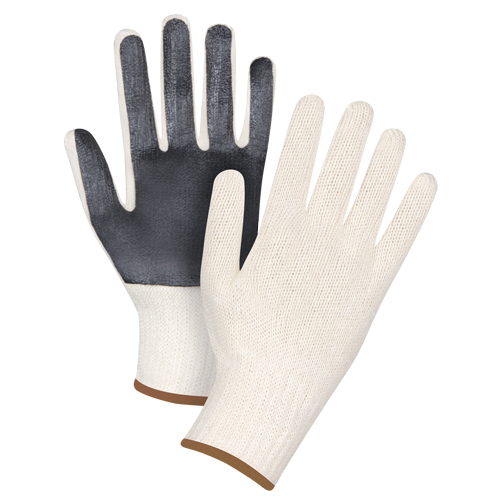 Gants en tricot &agrave; paume enduite, Poly/coton, Un c&ocirc;t&eacute;, Calibre 7, Grand Stor-it Systems