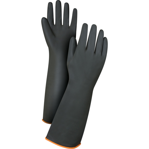 Heavyweight Chemical-Handling Gloves, Size Large/9, 18" L, Rubber Latex, 30-mil Stor-it Systems
