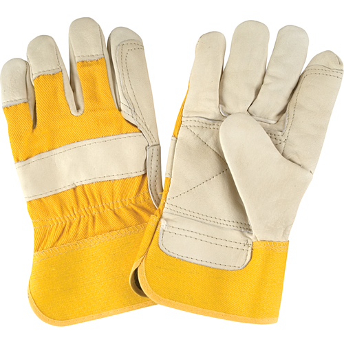 Gants d'ajusteur de premi&egrave;re qualit&eacute;, Grand, Paume en Cuir fleur de vache, Doublure en Coton Stor-it Systems
