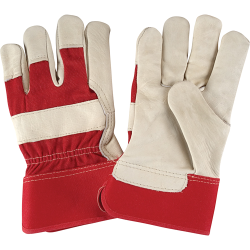Premium Dry-Palm Fitters Gloves, Large, Grain Cowhide Palm, Cotton Inner Lining Stor-it Systems