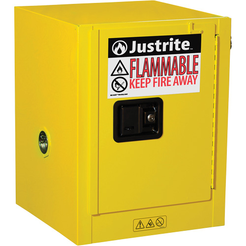 Sure-Grip&reg; EX Countertop Flammable Safety Cabinet, 4 gal., 1 Door, 17" W x 22" H x 17" D Stor-it Systems