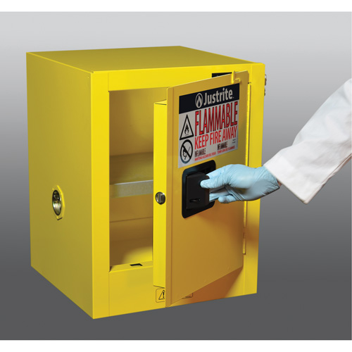 Sure-Grip&reg; EX Countertop Flammable Safety Cabinet, 4 gal., 1 Door, 17" W x 22" H x 17" D Stor-it Systems