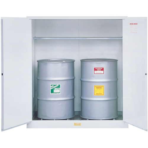 Armoires de s&eacute;curit&eacute; pour d&eacute;chets dangereux, Capacit&eacute; de 55 gal. US, Blanc Stor-it Systems
