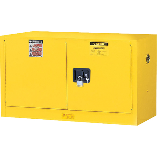 Sure-Grip&reg; EX Wall Mount Flammable Safety Cabinet, 17 gal., 2 Door, 43" W x 24" H x 18" D Stor-it Systems