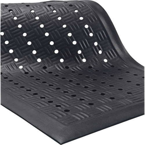 Cushion Station Mats, Slotted, 2' x 3-1/5' x 9/16", Black, Nitrile Stor-it Systems
