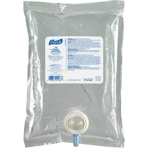 NXT&reg; Advanced Gel Hand Sanitizer, 1000 ml, Cartridge Refill, 70% Alcohol Stor-it Systems