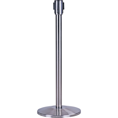 Poteau r&eacute;cepteur pour barri&egrave;res sur pieds pour le contr&ocirc;le des foules, Hauteur de 35", Acier inoxydable Stor-it Systems