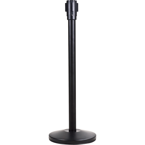 Poteau r&eacute;cepteur pour barri&egrave;res sur pieds pour le contr&ocirc;le des foules, Hauteur de 35", Noir Stor-it Systems