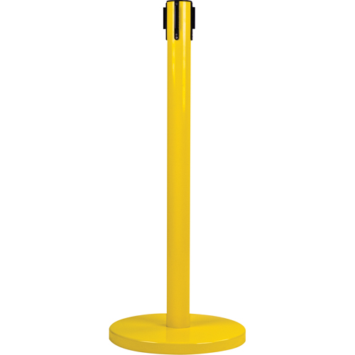Poteau r&eacute;cepteur pour barri&egrave;res sur pieds pour le contr&ocirc;le des foules, Hauteur de 35", Jaune Stor-it Systems