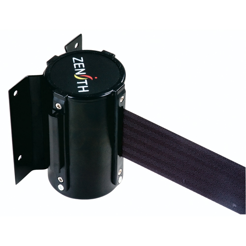 Wall Mount Barrier, Steel, Screw Mount, 12', Black Tape Stor-it Systems