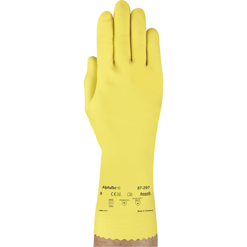 Gants Versatouch 297, Taille T-Grand/10, 12" lo, Latex de caoutchouc, Doublure en Ouat&eacute;e, 20 mils Stor-it Systems