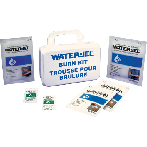 Trousses d'urgence pour brûlures Water Jel, Boîte en plastique de 10 unit&eacute;s, Classe 2 Stor-it Systems