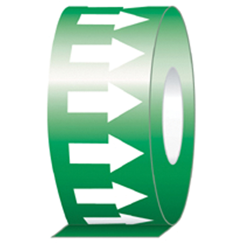 &eacute;tiquette de tuyauterie, 108', Blanc/vert Stor-it Systems