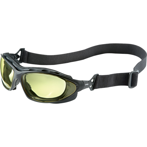 Lunettes de s&eacute;curit&eacute; &agrave; coques Uvex HydroShield Seismic, Lentille Ambr&eacute;e, Antibu&eacute;e/Anti-&eacute;gratignures, Ventilation Ferm&eacute; Stor-it Systems
