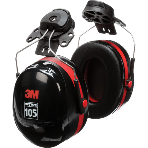 Peltor Optime 105 Series Earmuffs, Cap Mount, 27 NRR dB Stor-it Systems