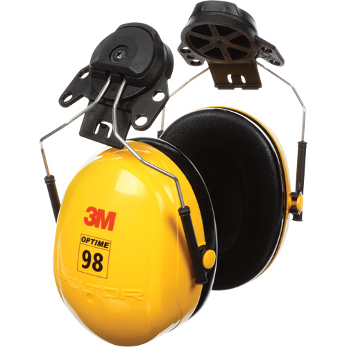 Serres-t&ecirc;tes de s&eacute;rie Peltor Optime 98, Fixation pour casque, 23 NRR dB Stor-it Systems