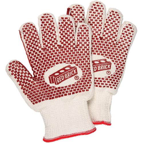 Gants r&eacute;versibles en tissu &eacute;ponge Red Brick, Coton, Deux c&ocirc;t&eacute;s, Calibre 10, Petit Stor-it Systems