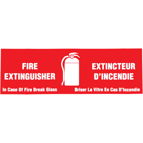 &eacute;tiquette  Fire Extinguisher / Extincteur d'incendie , 2" x 6", Vinyle, Bilingue avec pictogramme Stor-it Systems