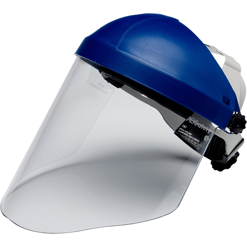 Ratchet Headgear with Faceshield, Polycarbonate, Ratchet Suspension Stor-it Systems