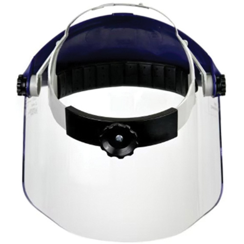 Ratchet Headgear with Faceshield, Polycarbonate, Ratchet Suspension Stor-it Systems