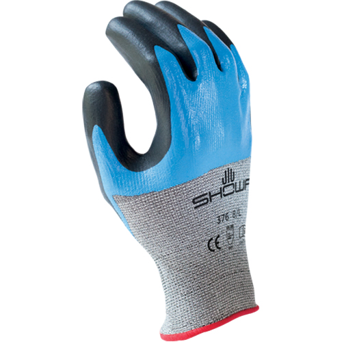 S-Tex 376 Gloves, Size X-Large/9, 13 Gauge, Foam Nitrile Coated, Polyester/Stainless Steel Shell, ANSI/ISEA 105 Level 4 Stor-it Systems