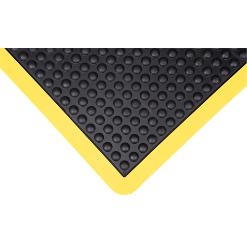 Tapis antifatigue en d&ocirc;me, &agrave; bulles, 2' x 3' x 1/2", Noir, Caoutchouc Stor-it Systems