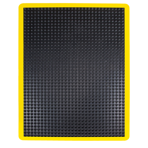 Tapis antifatigue en d&ocirc;me, &agrave; bulles, 2' x 3' x 1/2", Noir, Caoutchouc Stor-it Systems