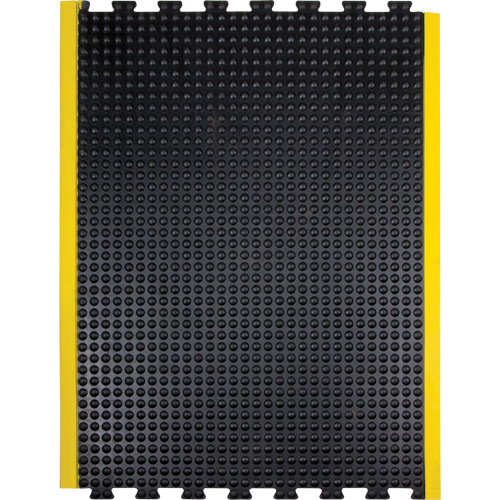 Tapis antifatigue en d&ocirc;me, &agrave; bulles, 3' x 4' x 1/2", Noir, Caoutchouc Stor-it Systems