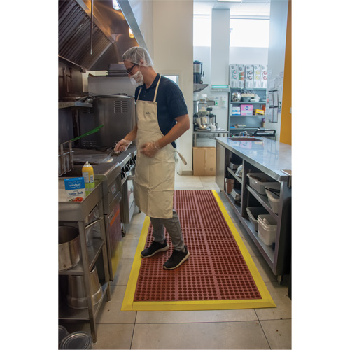 Tapis modulaire antifatigue, Nid d'abeilles, 3' x 3' x 1/2", Brun, Nitrile/Caoutchouc Stor-it Systems