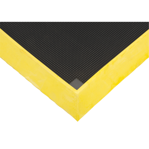 Foot Sanitizing Matting, Rubber, 2-2/3' W x 3-1/4' L x 2-1/2" Thick, Yellow Stor-it Systems