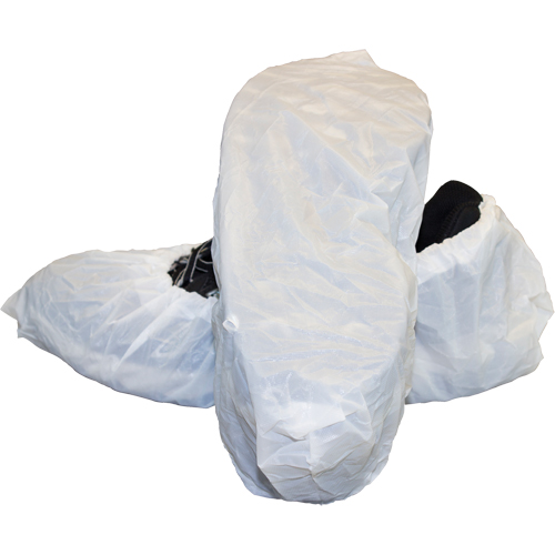 Cast "CPE" Embossed Shoe Covers, X-Large, Polyethylene, White Stor-it Systems