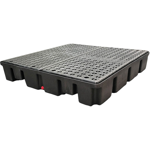 Palette emboîtable sans drain pour contr&ocirc;le des d&eacute;versements, Capacit&eacute; de d&eacute;versement 66 gal. US, 49" x 49" x 10,5" Stor-it Systems