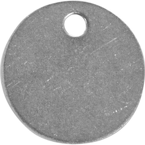 &eacute;tiquettes vierges, Acier inoxydable, 1,25" dia. Stor-it Systems