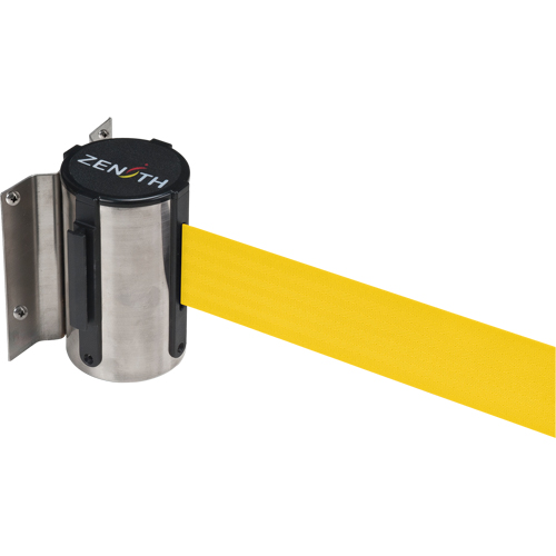 Barri&egrave;re &agrave; fixation murale, Acier, Fixation par vis, 7', Ruban Jaune Stor-it Systems