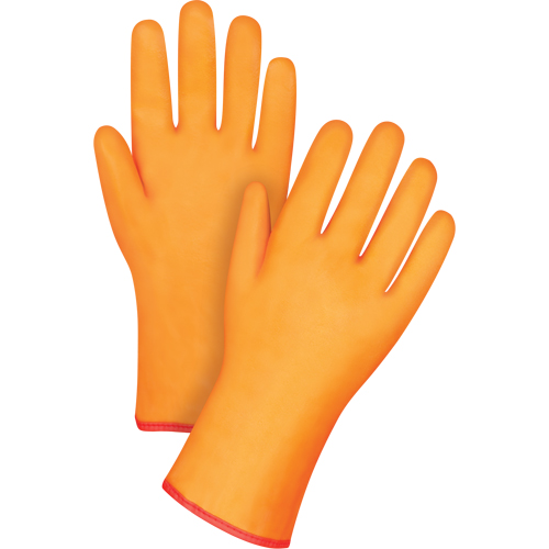 Gants doubl&eacute;s pour l'hiver r&eacute;sistants aux produits chimiques, Taille Grand/9, 12" lo, PVC, Doublure en Molleton de mousse, Gant de calibre hiver Stor-it Systems