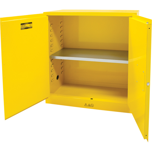 Flammable Storage Cabinet, 30 gal., 2 Door, 43" W x 44" H x 18" D Stor-it Systems