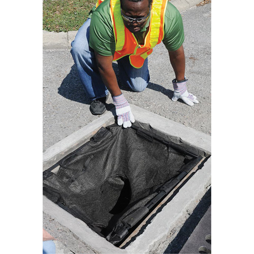 Square Ultra-Drain Guard&reg; Catch Basin Insert with Overflow Port, Oil & Sediment, 16" - 28" L x 20" - 36" W Stor-it Systems