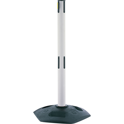 Poteau receveur robuste &agrave; ligne double, Hauteur de 38", Blanc Stor-it Systems