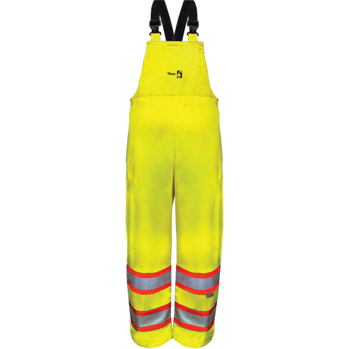 Hi-Vis FR/PU Safety Rain Bib Pants, 4X-Large Stor-it Systems