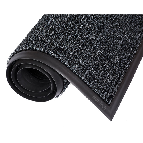 Astro-Plus Mat, Polyethylene, Scraper Type, Textured Pattern, 3-3/10' x 4', Charcoal Stor-it Systems