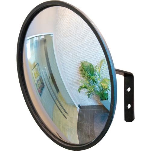Convex Mirror with Bracket, Indoor/Outdoor, 12" Diameter Stor-it Systems