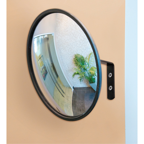 Convex Mirror with Bracket, Indoor/Outdoor, 12" Diameter Stor-it Systems
