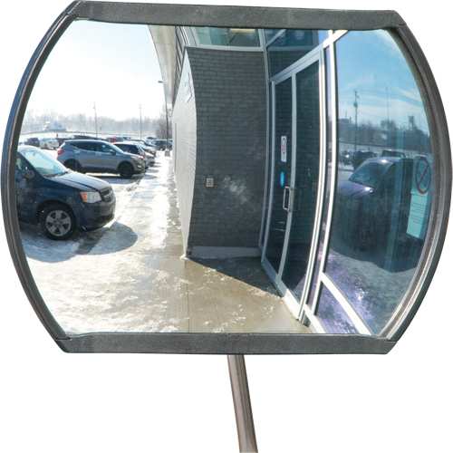 Miroir convexe rectangulaire/rond avec bras t&eacute;lescopique, 12" h x 18" la, Int&eacute;rieur/Ext&eacute;rieur Stor-it Systems