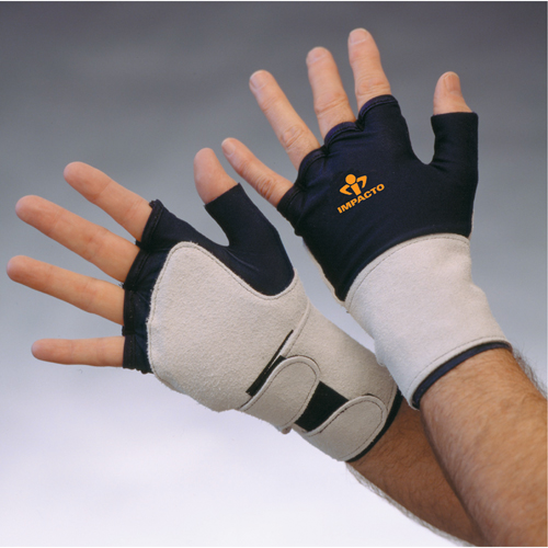 Anti-Impact Glove With Wrist Support, Medium, Grain Leather Palm, Slip-On Cuff Stor-it Systems