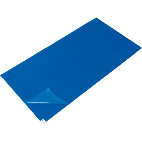 Peel-Away Cleanroom Mat Refills, 1.57 mils Thick, 3' W, 3-3/4' L x Blue Stor-it Systems