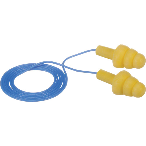 E-A-R Ultrafit Premolded Earplugs, Corded, Bulk - Polybag, 25 dB NRR, One-Size Stor-it Systems