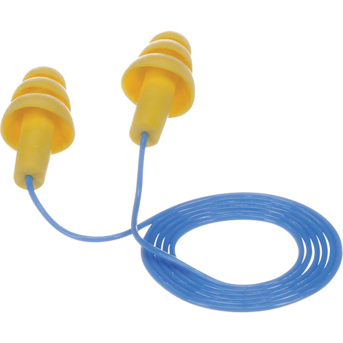 E-A-R Ultrafit Premolded Earplugs, Corded, Bulk - Polybag, 25 dB NRR, One-Size Stor-it Systems