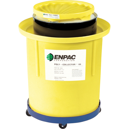Poly-Collector 110 avec baril en poly, 31,75" dia. x 49" h, Cap. de d&eacute;versement 103 gal. US Stor-it Systems